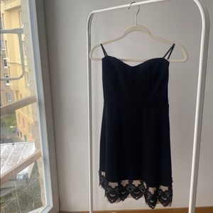 Mini Off the Shoulder Black Deb Dress